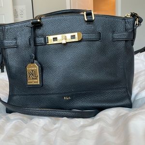 Ralph Lauren Pebbled Leather Satchel